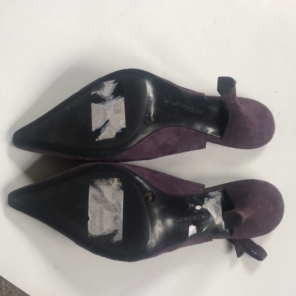 Bcbgirls Cute Purple Suede Sling Back 4” Heels - Picture 4 of 5